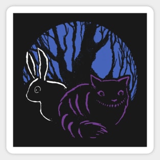 Rabbit and Cat Sticker